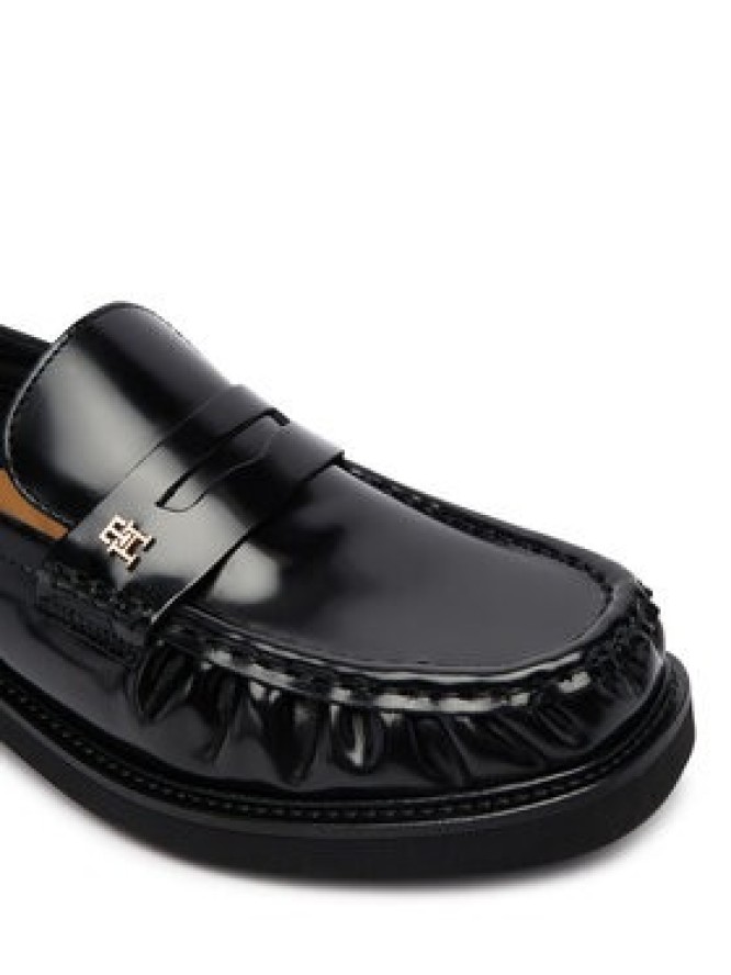 Tommy Hilfiger Loafersy Square Toe Abrasivato FW0FW08825 Czarny