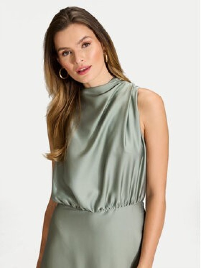 Swing Sukienka koktajlowa 5AI13700 Zielony Regular Fit