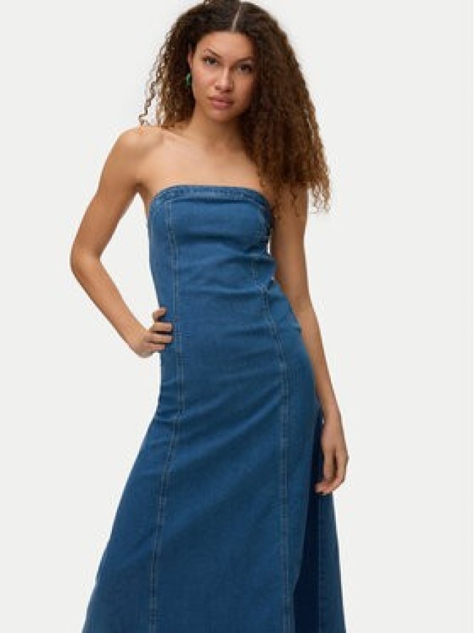 Vero Moda Sukienka jeansowa Ailey 10328202 Niebieski Regular Fit