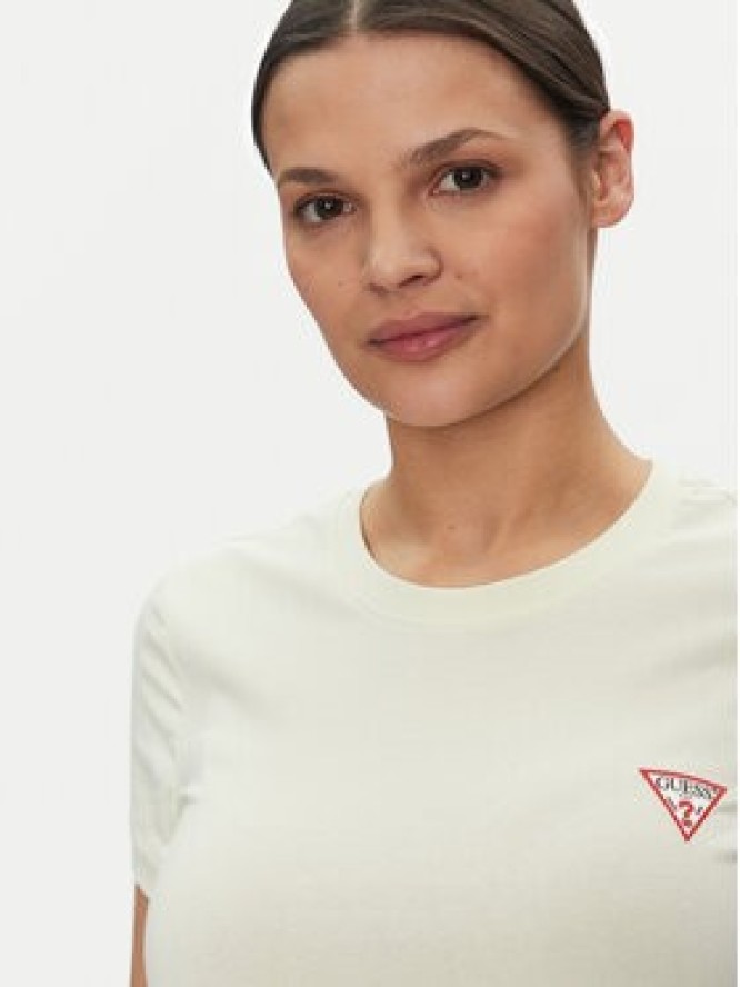 Guess T-Shirt W2YI44 J1314 Żółty Slim Fit