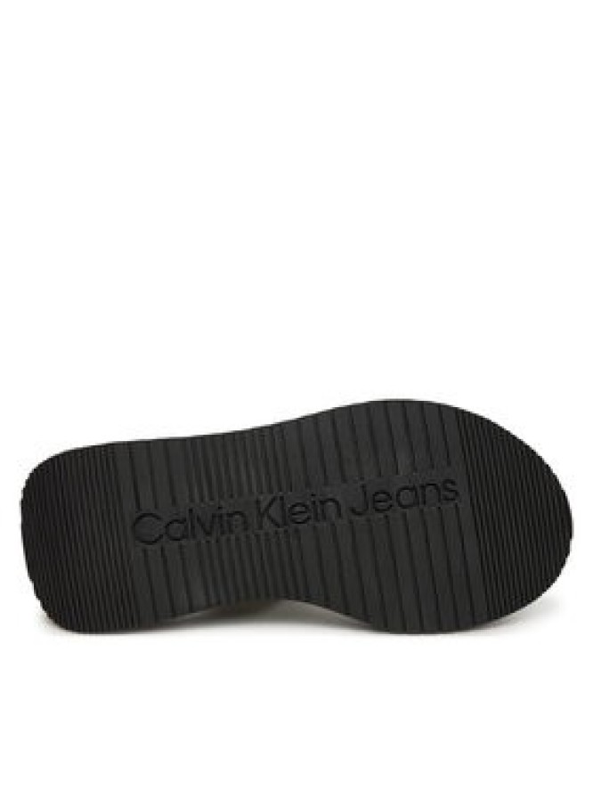 Calvin Klein Jeans Klapki Sandal Slide Double Strap YW0YW01694 Biały