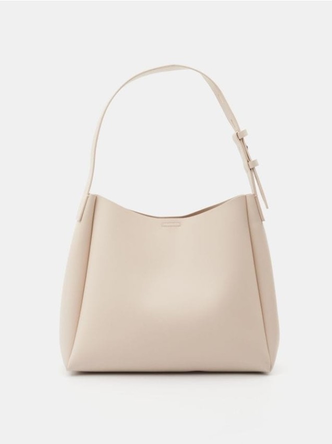 Torebka shopper na ramię - beżowy