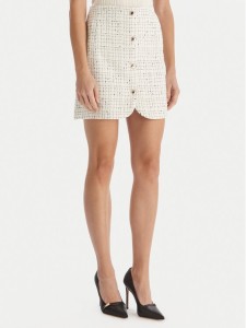 Morgan Spódnica mini 252-JGABY Beżowy Slim Fit