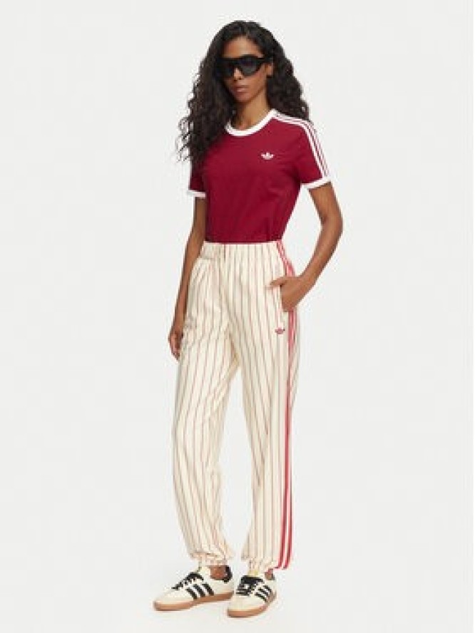 adidas T-Shirt 3-Stripes Slim KS4779 Czerwony Regular Fit