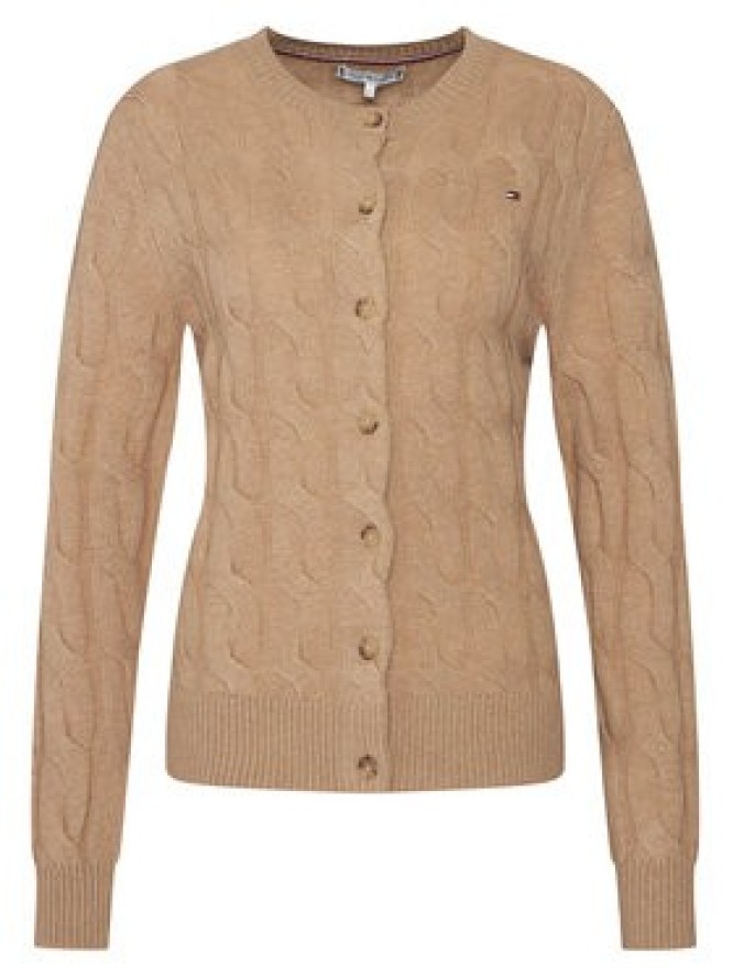 Tommy Hilfiger Kardigan WW0WW47463 Beżowy Regular Fit
