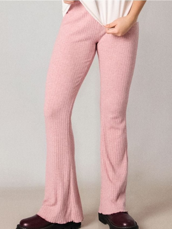 Spodnie dzwony - różowy