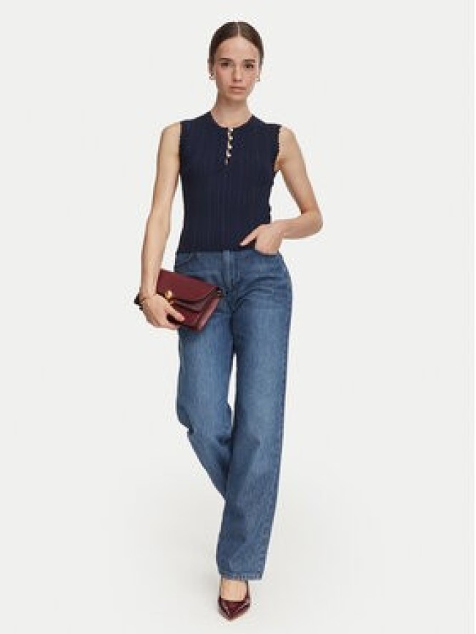 Guess Bluzka W6YR24 Z0970 Granatowy Regular Fit