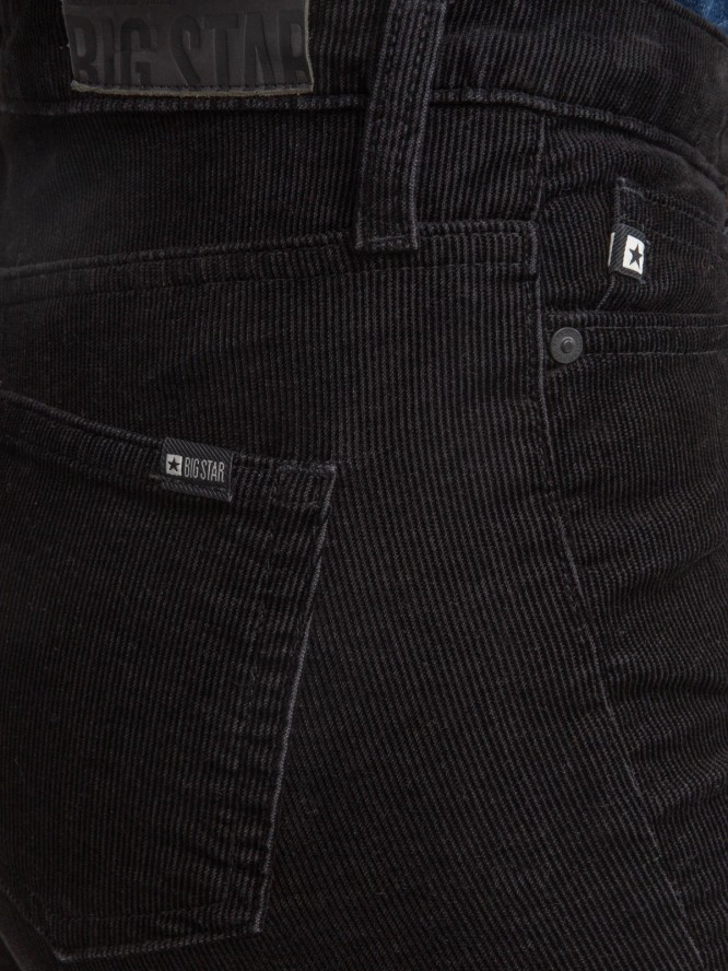 Spodnie damskie sztruks czarne Katrina High Waist Cord 907