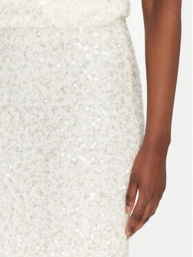 ViCOLO Spódnica midi TS0397 Biały Regular Fit