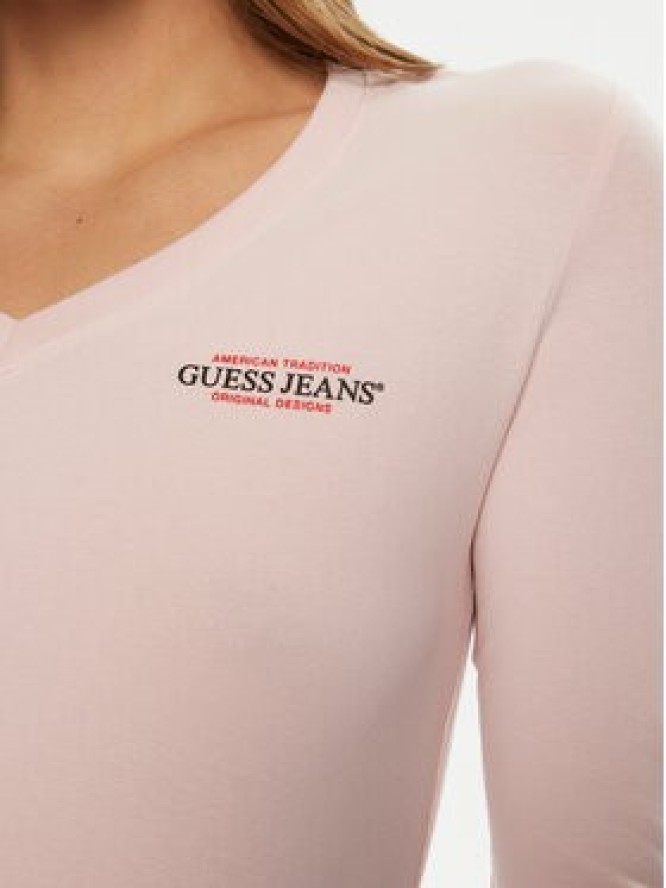 Guess Jeans Bluzka W4YI21 J1314 Różowy Regular Fit