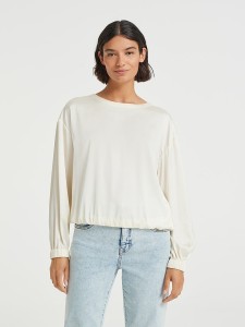 OPUS Bluzka "Foloria" w kolorze kremowym rozmiar: 38
