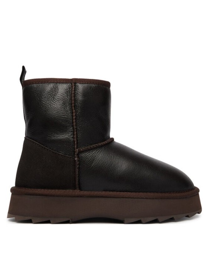 EMU Australia Śniegowce Sharky Mini Town Flatform W13340 Brązowy ciemny