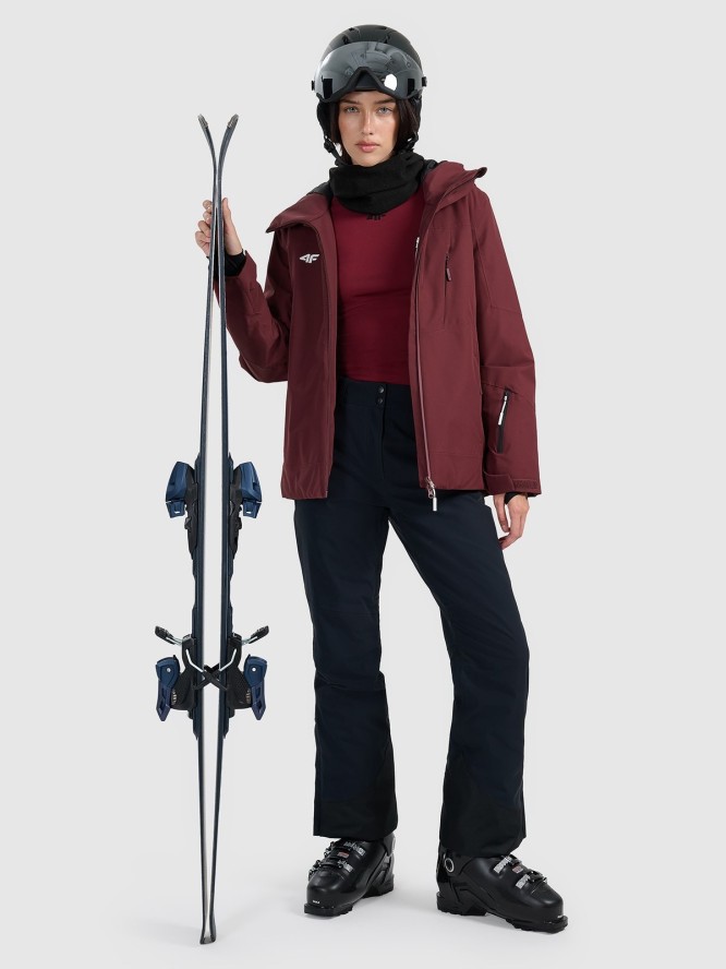 4F Kurtka narciarska membrana 8000 damska - burgundowa M