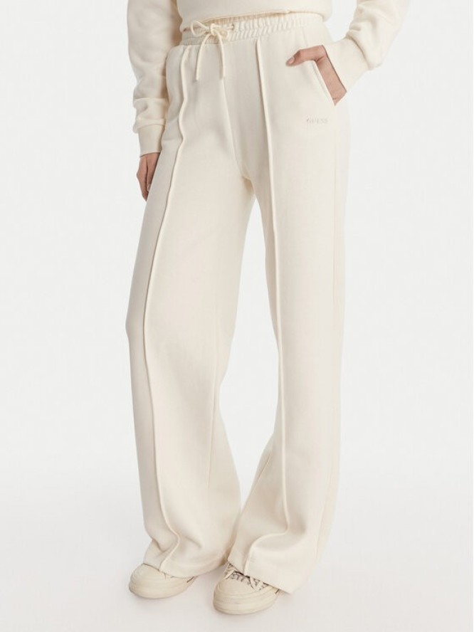 Guess Spodnie dresowe V6RB17 K9V31 Écru Regular Fit