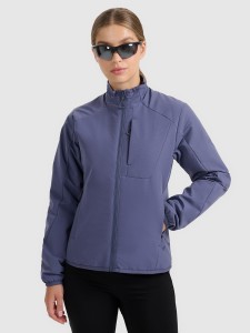 4F Kurtka puchowa trekkingowa z wypełnieniem syntetycznym damska - granatowa XXL