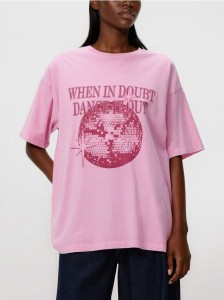 T-shirt z nadrukiem - różowy