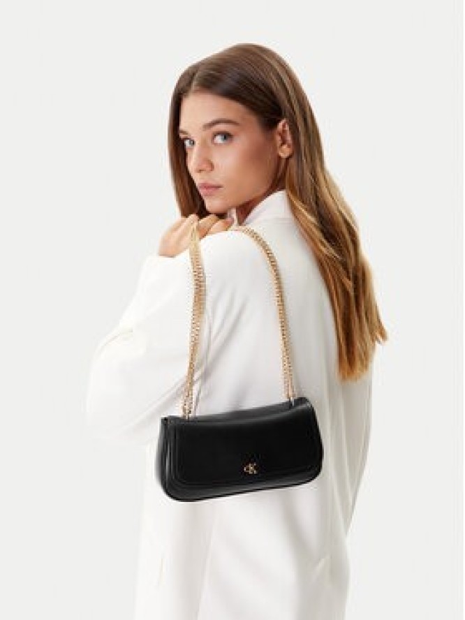 Calvin Klein Torebka Ck Convertible Chain Medium Bag LV04F3171G Czarny