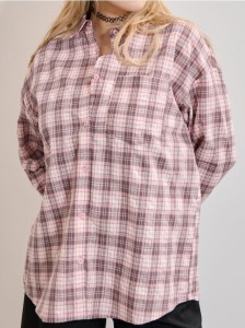 Bawełniana koszula w kratę - wielobarwny