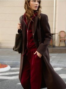 Oversizowa bluza - bordowy