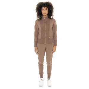 Bluza zimowa Leone 1947 Warm Touch Damen,Reißverschluss und Strickeinsätzen