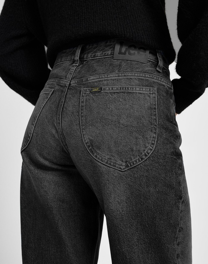 DAMSKIE SPODNIE LEE RIDER LOOSE CHARRED BLACK 112355210