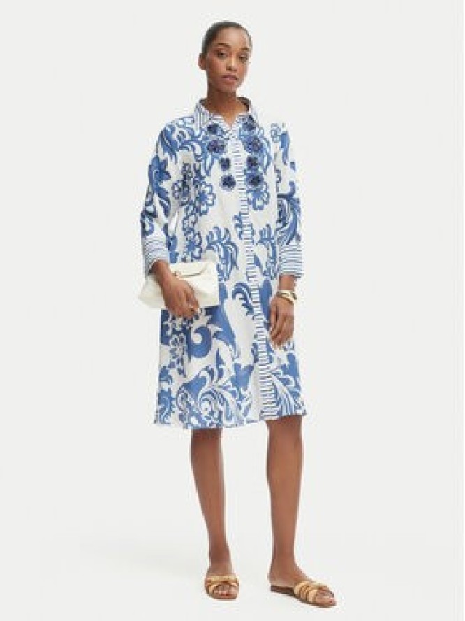 Iconique Sukienka koszulowa Romina IC26-037 Niebieski Regular Fit