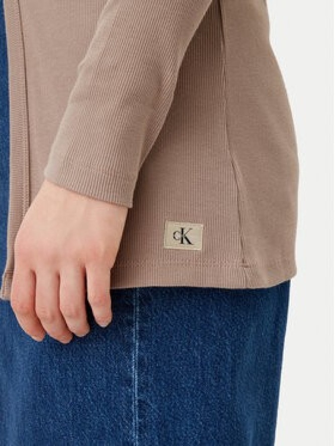 Calvin Klein Jeans Kardigan J20J224761 Beżowy Slim Fit