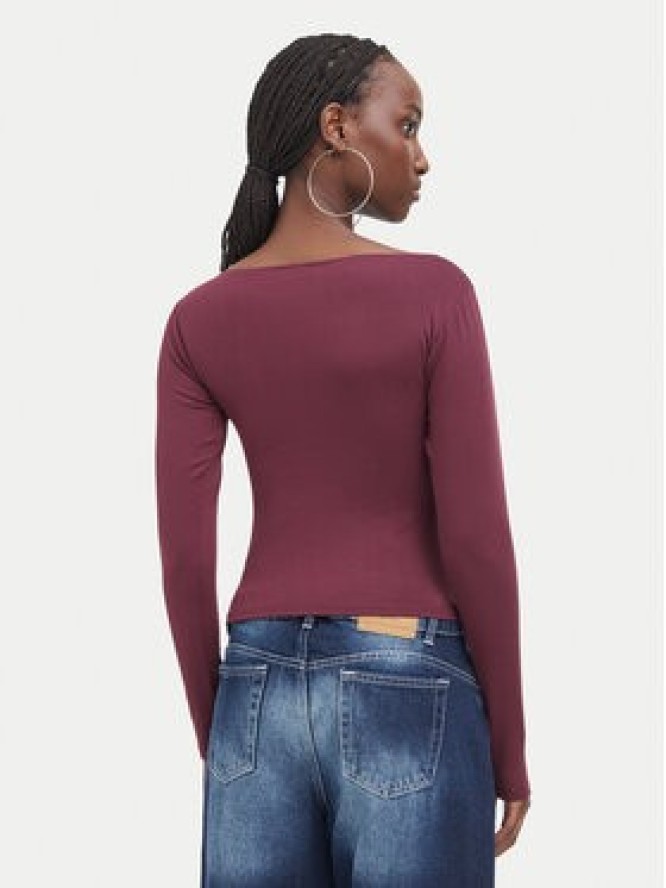 Juicy Couture Bluzka JCWCT226329 Bordowy Slim Fit