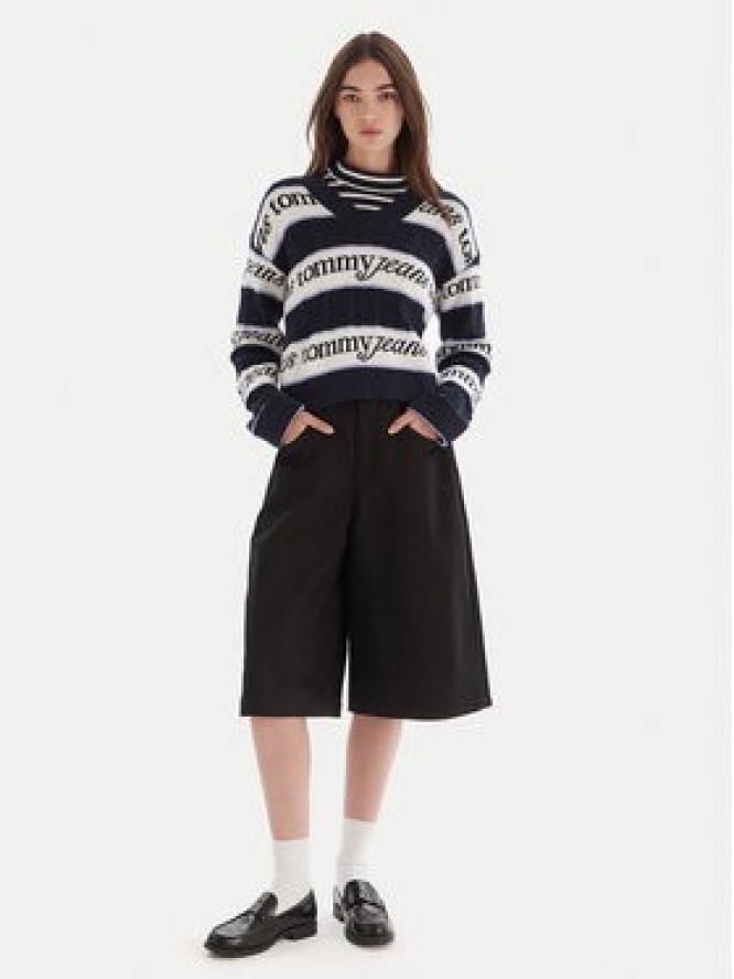 Tommy Jeans Sweter DW0DW21682 Granatowy Regular Fit