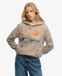 superdry Tokyo Vintage Logo Relaxed Hoodie z 100% bawełny organicznej –