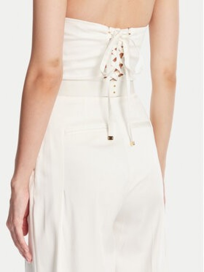 Elisabetta Franchi Kombinezon TU05152E2 100 Écru Regular Fit