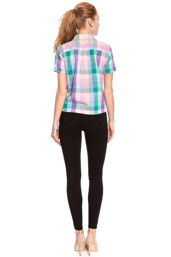 KOSZULA WRANGLER SS SHIRT SEA PINK W5235SHWF 112129338