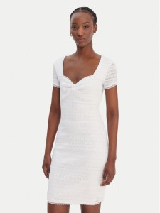 Guess Sukienka codzienna W6GK15 K2950 Biały Slim Fit