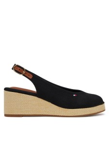 Tommy Hilfiger Espadryle Flag Mid Wedge Espad Slingback FW0FW08595 Czarny
