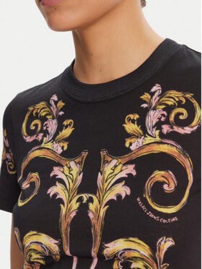 Versace Jeans Couture T-Shirt 78HAH6P8 Czarny Slim Fit