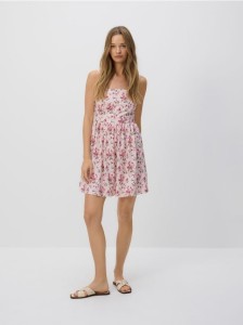 Wzorzysta sukienka mini - wielobarwny