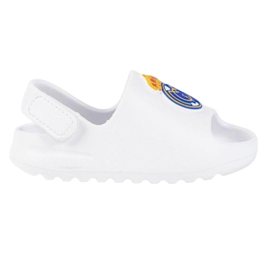 Real Madryt klapki sandały na rzep beach pool flip flops białe