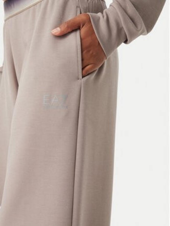 EA7 Emporio Armani Spodnie dresowe 7W001517 AF12501 U6100 Beżowy ciemny Wide Leg