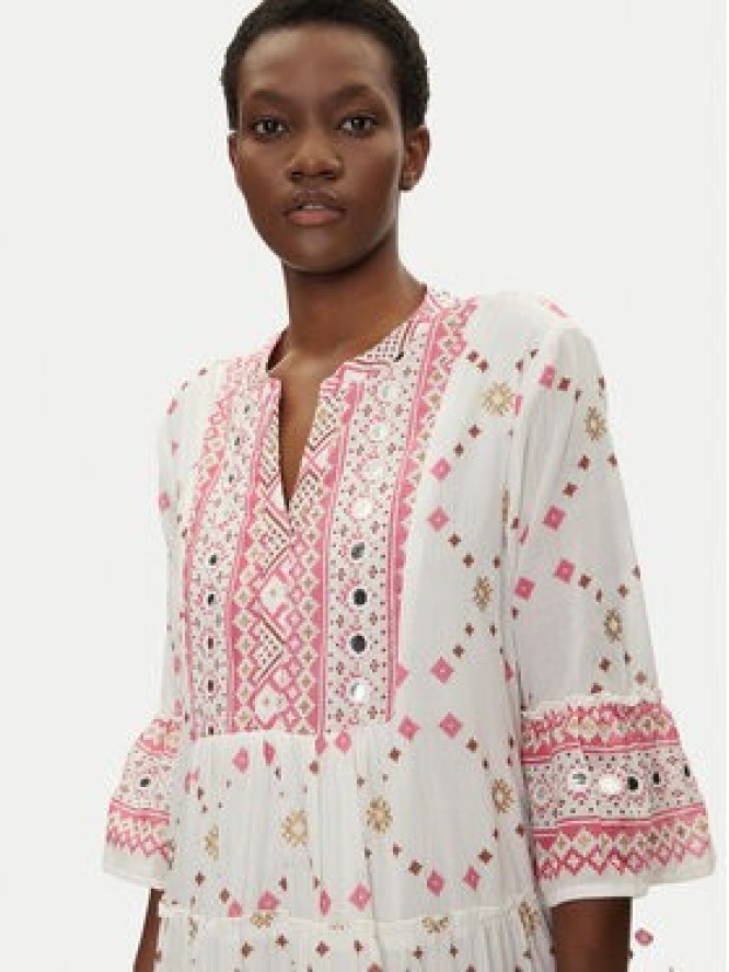 Iconique Sukienka letnia IC25-037 Biały Relaxed Fit
