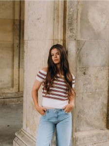 Dzianinowa bluzka - wielobarwny