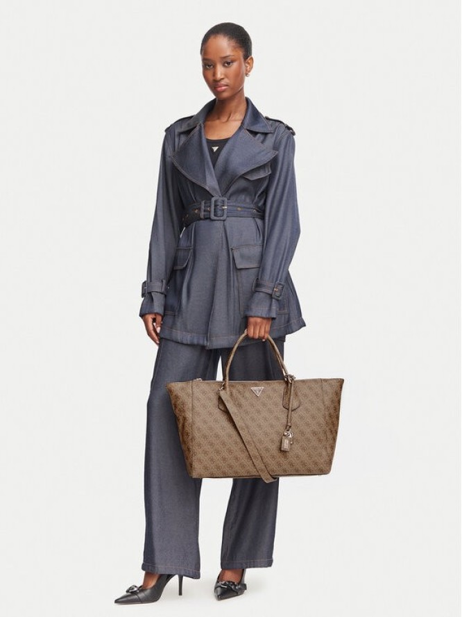 Guess Torebka Marissa Logo HWSG24 82240 Brązowy jasny