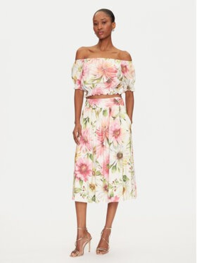 Guess Spódnica plisowana W5GD64 WH4S2 Kolorowy Regular Fit