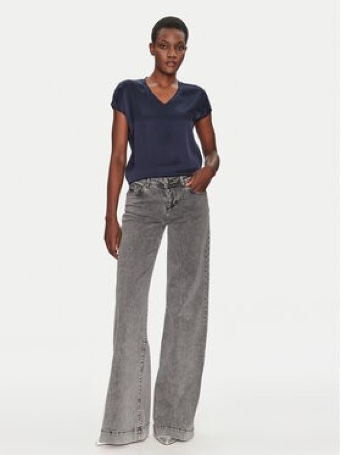 ViCOLO Bluzka TD0009 Granatowy Relaxed Fit