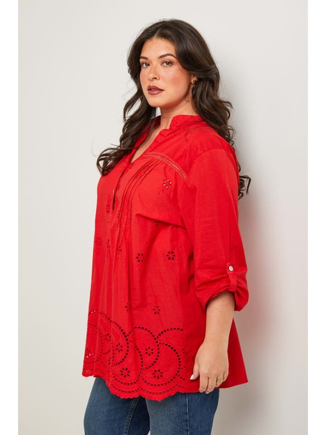 Curvy Lady Tunika w kolorze czerwonym rozmiar: 48/50