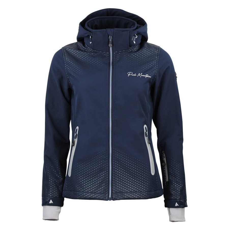 Damska polarowa kurtka z kapturem na zamek Peak Mountain Softshell