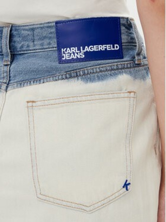 Karl Lagerfeld Jeans Spódnica jeansowa A2W12014 Écru Regular Fit