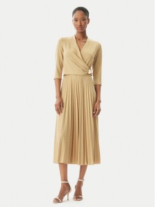 Rinascimento Sukienka koktajlowa CFC0122980003 Złoty Regular Fit