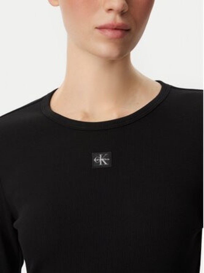 Calvin Klein Jeans Bluzka LV047H259G Czarny Regular Fit