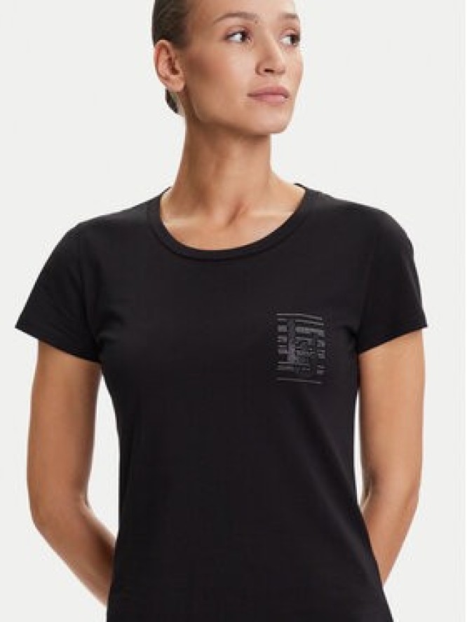 Liu Jo Sport T-Shirt TF5287 JS923 Czarny Regular Fit