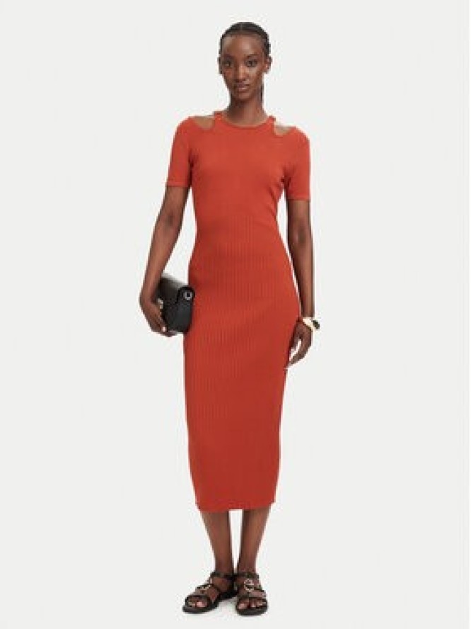 Fracomina Sukienka dzianinowa FJ26SD5001K56501 Czerwony jasny Slim Fit